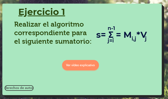 Video explicativo sumatorio Algoritmia