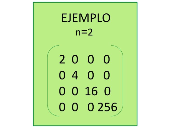 Ejercicio sobre la diagonal de una matriz