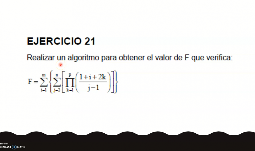 VÍDEO: Ejercicio sumatorios y productorios