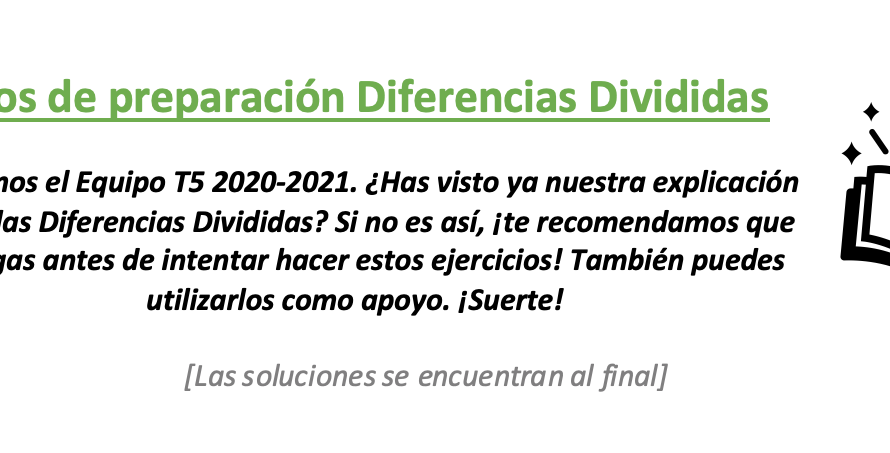 Ejercicios Diferencias Divididas: Lee y Entiende, Practica y Aprende.